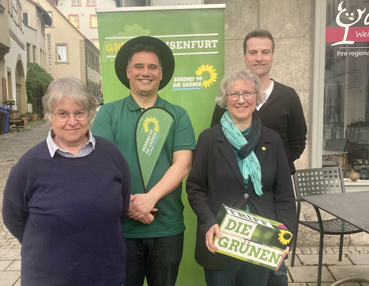 Foto der Ochsenfurter Ortsvorstände. Von links nach rechts: Iris Eisenmann-Tappe, Charles Leineweber, Britta Huber, Thomas Lauer