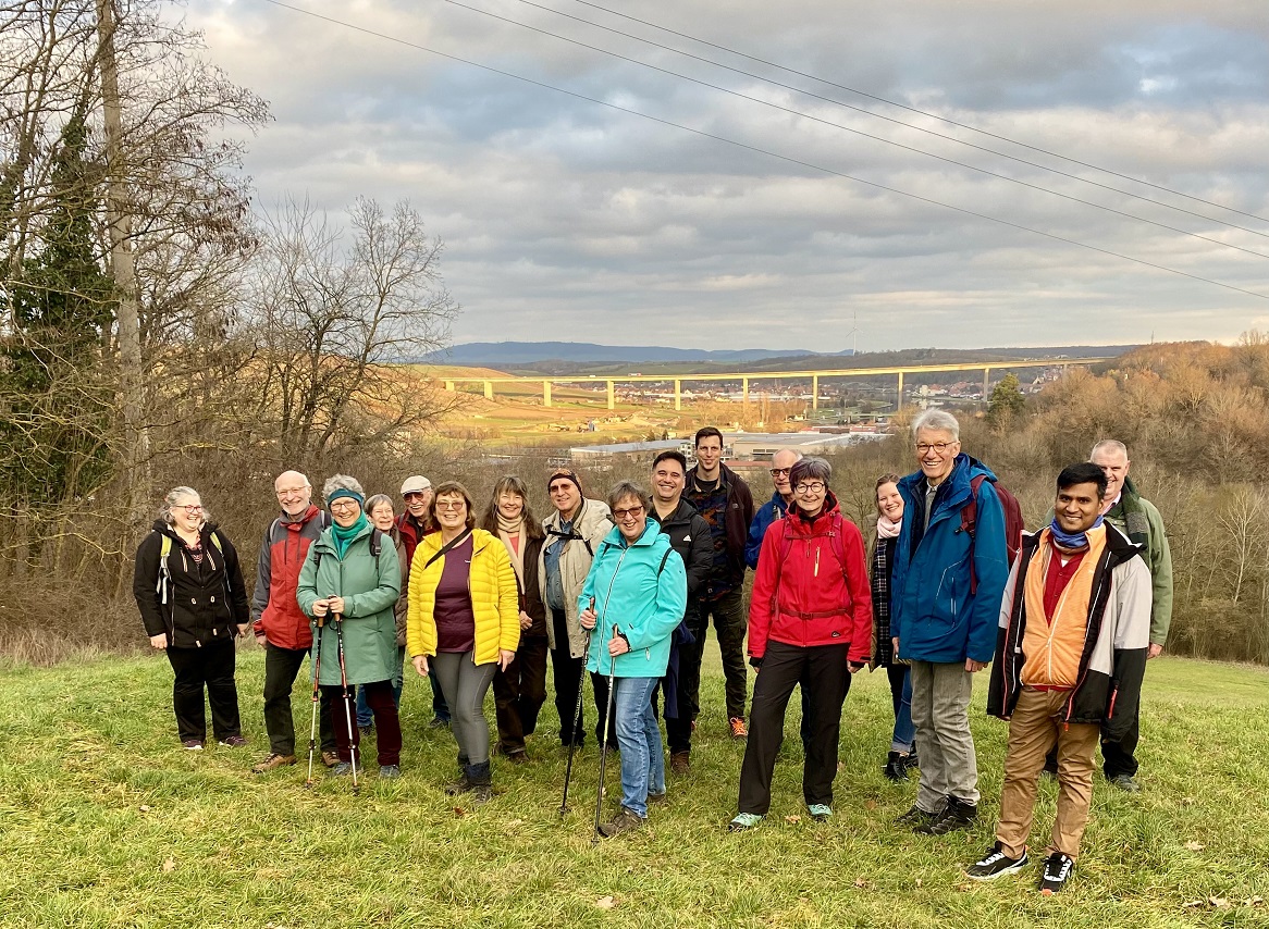 Gruppenfoto der Wanderer. 