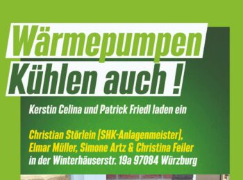 Sharepic von der Veranstaltung "Wärmepumpen kühlen auch!"